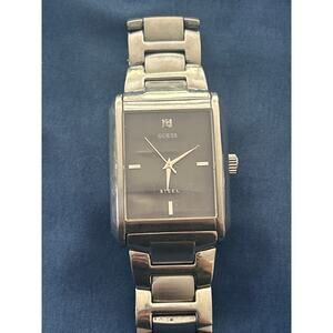 GUC Guess Goldtone Men's Wristwatch Needs New Battery Untested